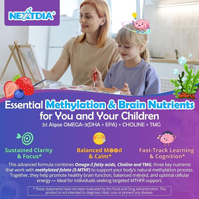 GABA L-Methylfolate 1000 mcg + Methyl B12 Gummies 2Pack
