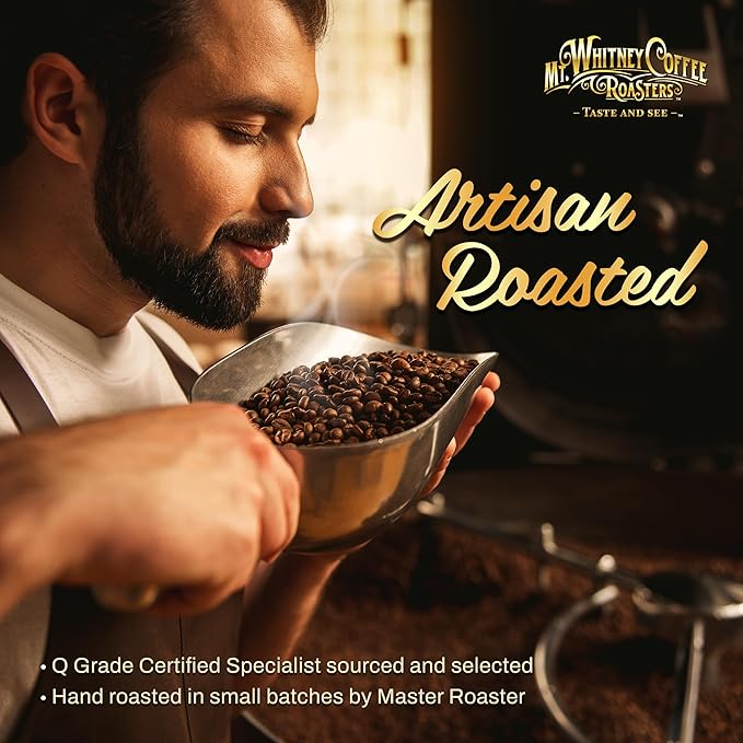 Mt. Whitney Base Camp Blend Whole Bean Medium Dark Roast Low Acid Coffee - 12 oz (Pack of 1)
