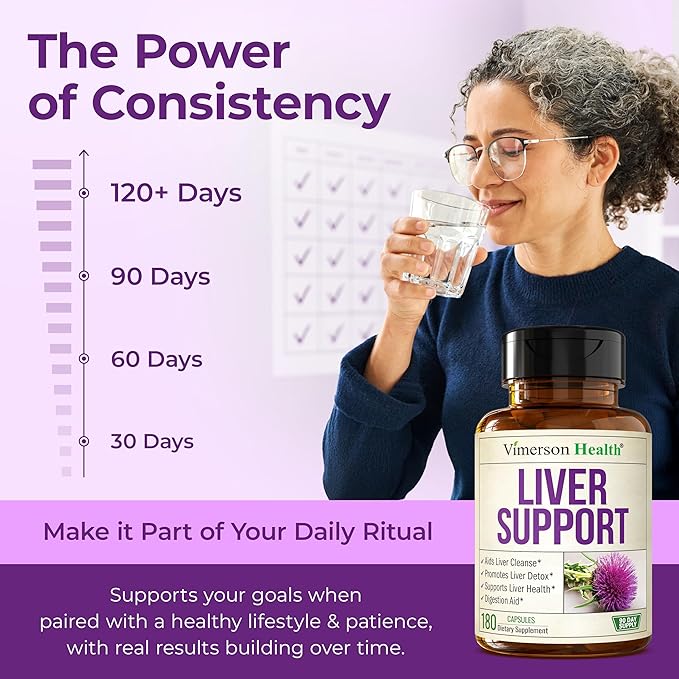 Vegan Liver Cleanse Detox &amp Repair – Herbal Liver Support Supplement w/ Silymarin Milk Thistle Zinc Dandelion Root &amp Artichoke Extract for Enzyme Support Energy &amp Healthy Digestion. 180