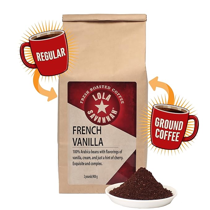 Lola Savannah French Vanilla Ground Caffeinated Coffee 2lb
