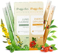 Herbal Diffuser Duo Lung Cleanse and Energy Diffuser Pens with Extract of Mullein and Natural Caffeine 100% Natural Swap Home &amp Work Duo 4 Sticks 600 Uses Each