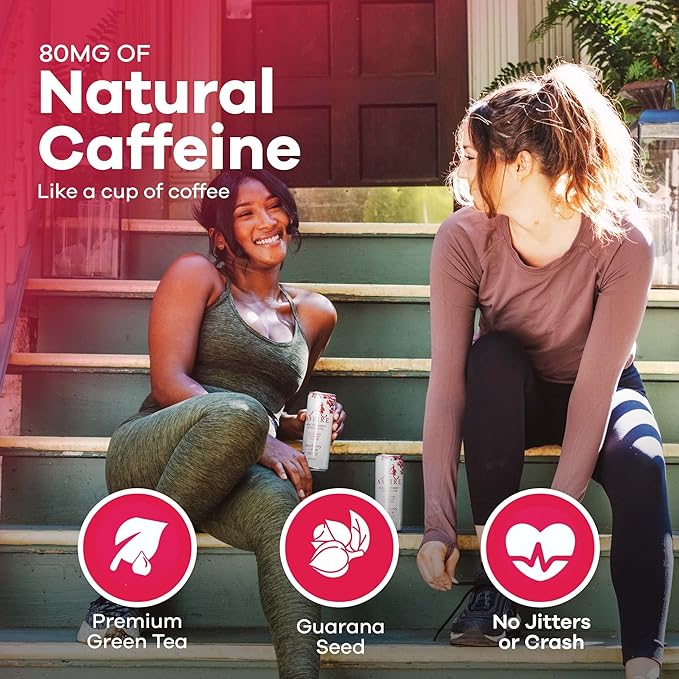 Aspire Dark Cherry Lime Healthy Energy Drink Natural Caffeine from Green Tea Keto-Friendly Sugar-Free Zero Calories 12 fl oz Cans (Pack of 12)