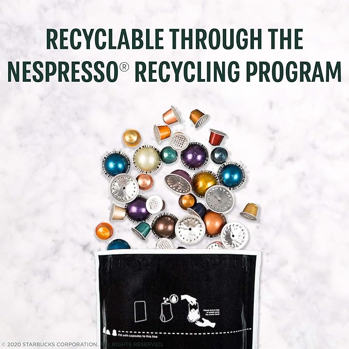 Starbucks by Nespresso Vertuo Blonde &amp Dark Roast Variety Pack Coffee &amp Espresso 50-count Coffee and Espresso Pods Brews 7.8 oz and 1.35 oz.