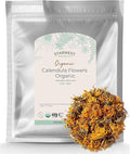 Starwest Botanicals Organic Dried Calendula Flowers - Natural Loose Leaf Herb for Tea &amp Culinary Use Herbal Calendula Petals Caffeine Free Certified Kosher Non-GMO - Bulk 1 lb Bag