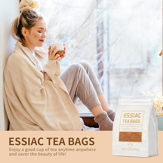 Essiac Tea Bags 5.3 oz 3g X 50 Bags Herbal Tea blend 50 Count Tea Bags Caffeine-Free