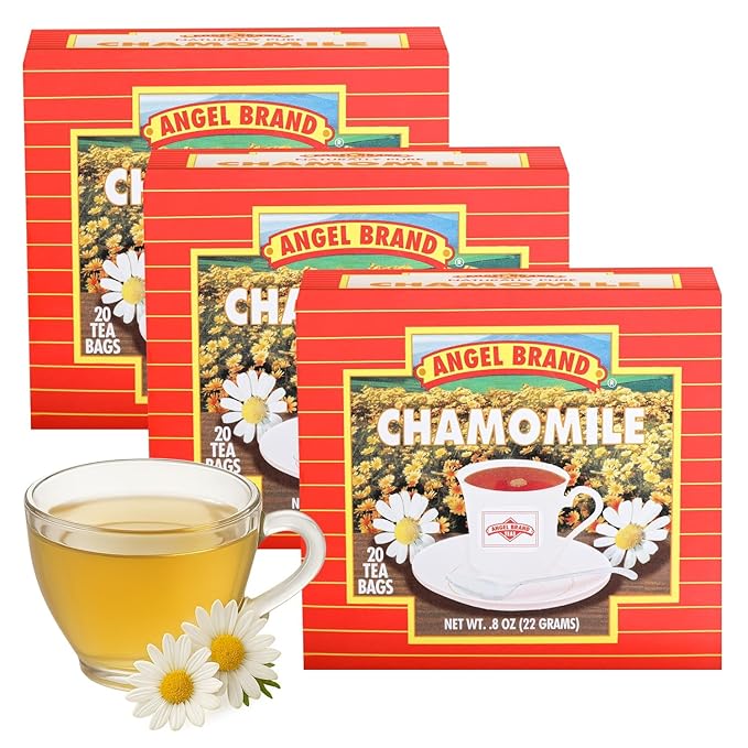 Angel Brand Chamomile Tea Bags 20 – Pack of 3 – Chamomile Flower Tea for Relaxation &amp