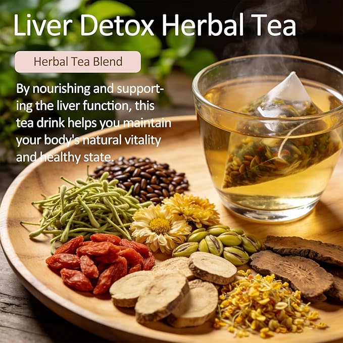 Organic Herbal Tea: Milk Thistle Dandelion Chrysanthemum &amp Goji Blend 8 Natural Ingredients for Daily Wellness Caffeine-Free Loose Leaf Tea