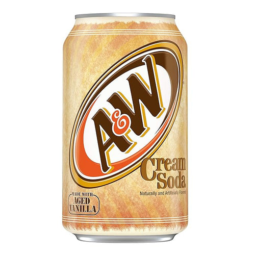 A&ampW Cream Soda Made With Aged Vanilla 12 Fl Oz Can (Pack of 18 Total of 216 Fl Oz)