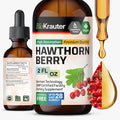 BIO KRAUTER® Hawthorn Berry - Pure Vegan Hawthorne Berry Supplement - Used for Overall Support &amp Daily Wellness - Liquid Drops 655 mg per Serving - Alcohol &amp Sugar Free 2 Fl. Oz 28 Days of Su