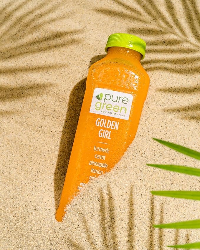 Pure Green Cold Pressed Juice - Performance Pack - Fresh Functional Blend Natural Gluten Free Non-GMO No Artificial Colors or Flavors - Made from Real Fruits &amp Veggies (12 Pack)