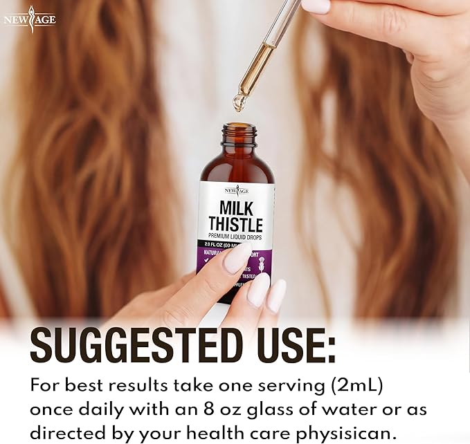 Milk Thistle Liquid Drops – All Natural Milk Thistle Extract with Silymarin – High Absorption – Non-GMO Gluten-Free – 4 oz