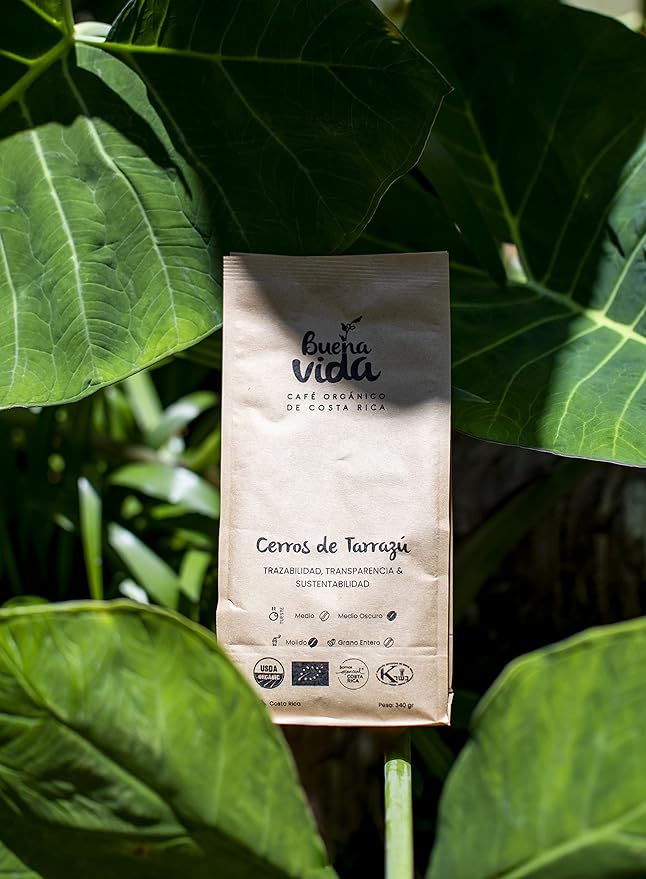Buena Vida Speacialty Coffee - Cerros de Tarrazú Ground - Costa Rican Regenerative Coffee (35 oz)