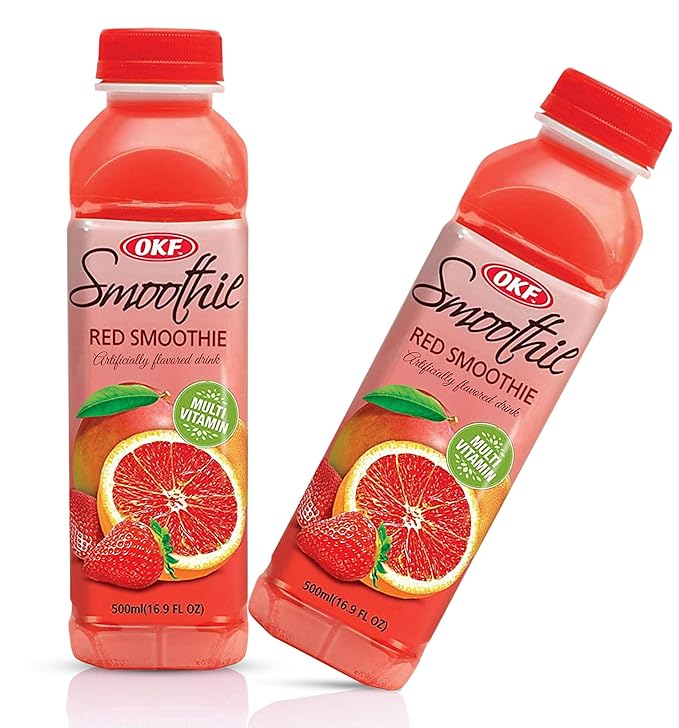 OKF Smoothie Multi Vitamin Premium New Drink 16.9 Fluid Ounce (Red Smoothie 12 Pack)