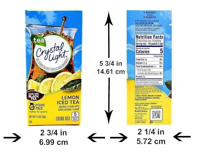Crystal Light Lemon Iced Tea Drink Mix 12-Quart Canister (Pack of 13)