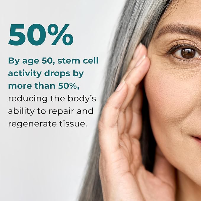 LifeSeasons Stem Boost-R - Stem Cell Support - Naturally Repair Damaged Tissue - Vitamin Supplement Rich in Antioxidants - Royal Jelly Spirulina Blueberry Brown Seaweed &amp L-Carnosine - 120 Caps