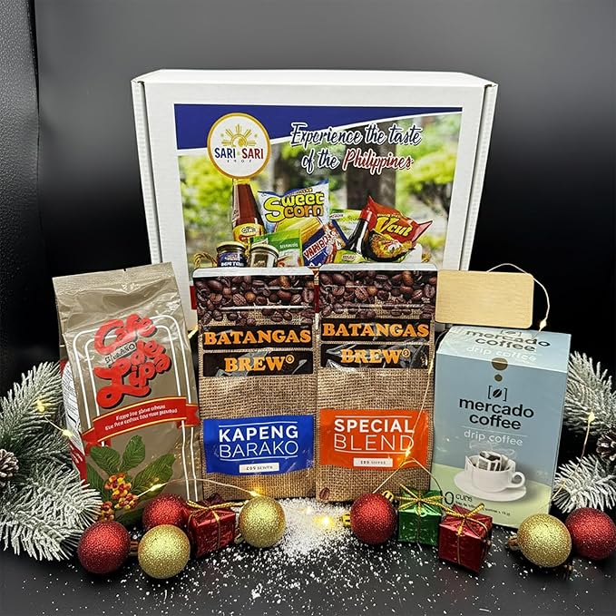 Batangas Kapeng Barako Gift Set Premium Filipino Coffee Beans &amp Ground Brew Strong Barako from Batangas (300g Cafe De Lipa Regular Special Whole Beans &amp Mercado)