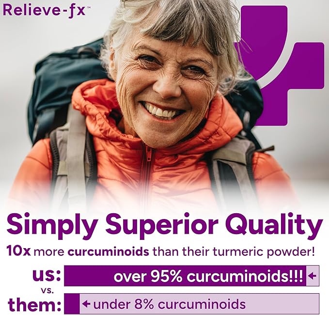 PPO Lab® Relieve-fx™ DLPA Boswellia Turmeric Ginger Supplement for Inflammation Health Heart Gut Cramps Joint Stress Relief Factors as Curcumin Boswellic Acid Black Pepper Extract 180 Capsules