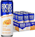 Focus Factor Energy Drink - 12 x 355ml Cans (Orange Flavour) - with Focus + Energy - Lightly Carbonated Sugar Free Low Calorie with Vitamin B6 &amp Vitamin B12