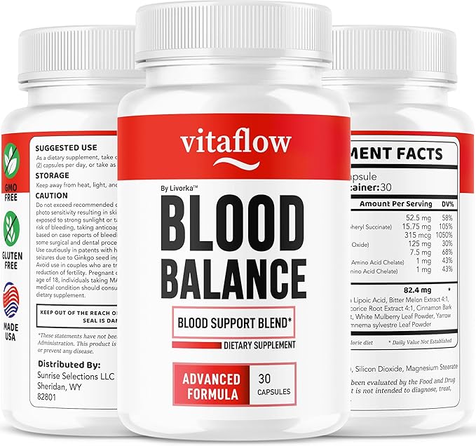 (2 Pack) VitaFlow Capsules - Official VitaFlow Balance Supplement Support Capsule Vitaflow All Natural Premium Advanced Formula Vita Flow Pills Balance Support 60 Capsules for 2 Months