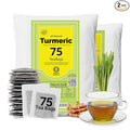 Akshit 150 Turmeric Tea Bags Te De Curcuma Natural Turmeric Tea with Black Pepper Blend Caffeine Free Herbal Tea Sugar Free Non-Gmo.
