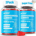 Ashwagandha Gummies Magnesium Glycinate Gummies 2000mg for Adults Vitamin B6 Zinc Rhodiola Rosea Lemon Balm Relaxation Support Natural Zzz Brain Muscle Stamina Energy Sugar Free