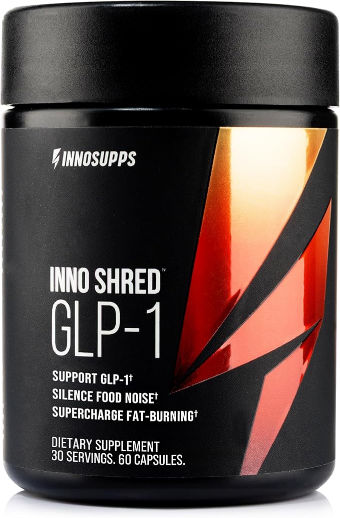 InnoSupps Inno Shred GLP-1 - Thermogenic Support + Appetite Support + Energy* - Berberine + Chromium - 60 Capsules. 30 Servings.
