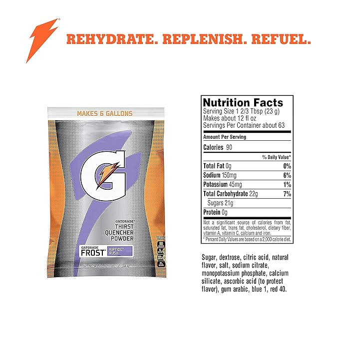 Gatorade Thirst Quencher Powder Riptide Rush 50.9 Ounce (Pack of 14)
