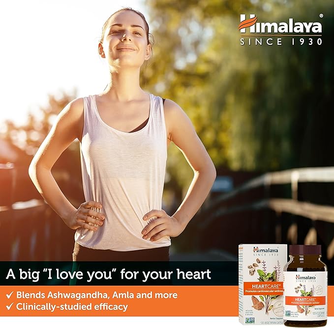 Himalaya HeartCare - Herbal Heart Health Supplements with Ashwagandha and Amla - Vegan Non-GMO Gluten Free 720 mg 120 Capsules