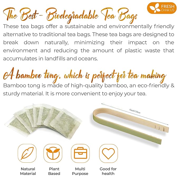 FreshDrinkUS Premium 135 Calendula Tea Bags 100% Natural and Pure Calendula Flowers Eco-conscious Tea Bags. Herbal Tea. No Sugar No Caffeine No Gluten Vegan.