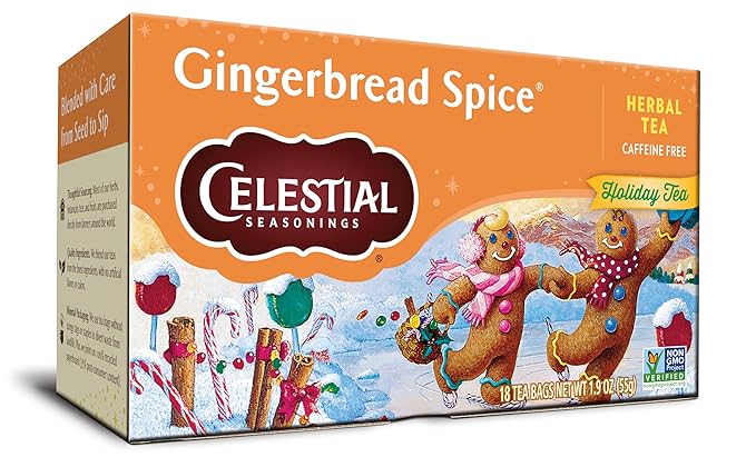 Celestial Seasonings Herbal Tea Gingerbread Spice 18 tea bags (Pack of 6)
