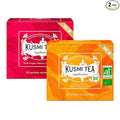 Kusmi Tea - Pack of 2 Boxes of Tea Bags - AquaExotica + AquaRosa - Iced Herbal Tea Recipe - Hibiscus Based Fruit Teas with Apple Rosehips Black Berries - Caffeine Free Herbal Tea - 2x20 Tea Bags
