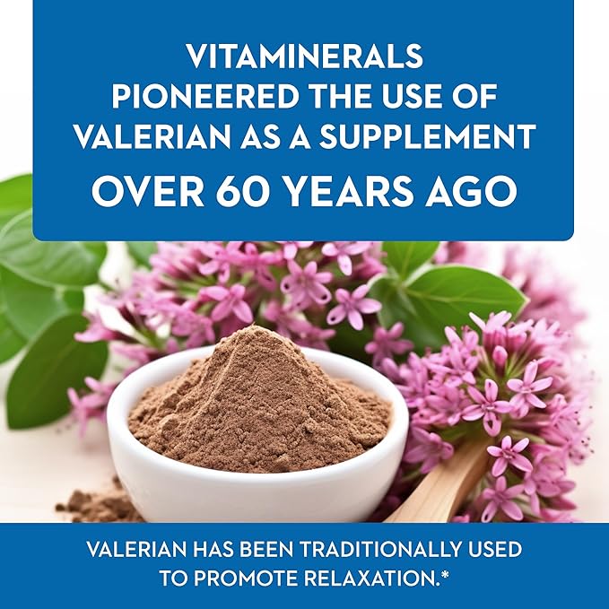 Vitaminerals 33+ Baldrian® Plus Natural Relaxing Support Standardized Valerian Extract (120)