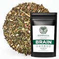 Elephantal Wellness Premium Brain Herbal Tea | Nootropic Focus &amp Mental Clarity with Ginkgo Bacopa Gotu Kola &amp Rosemary | Non-GMO Caffeine-Free Coffee Alternative Handmade Loose Leaf Blend