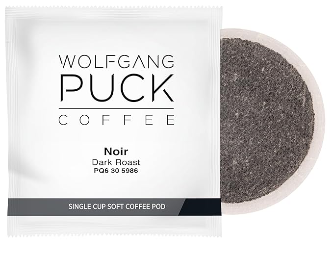 Wolfgang Puck Soft Coffee Pods Noir 12 Gram Soft Pods 16 count (Pack of 3)