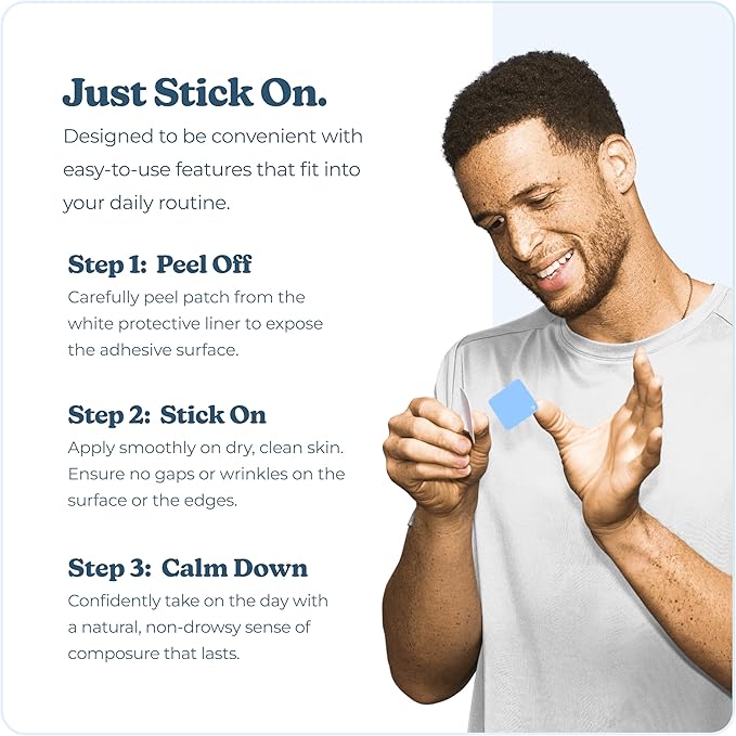 Calm Down Patch | Vibrants Bio-Frequency Patches for Stress | Sample Pack - 7 Stress Patches