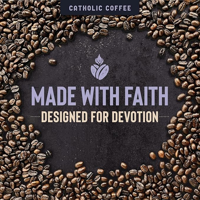 Catholic Coffee Padre Pio Italian Blend Medium Roast Ground Coffee &amp Tumbler Gift Set – 12oz Bag Christmas Gift for Coffee Lovers Catholic Holiday Box