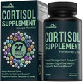 Cortisol Supplements for Women &amp Men - Bacopa Monnieri Lemon Balm Ashwagandha with 5 HTP GABA L-Theanine Supplement - Stress &amp Mood Support for Adults - Happy Pills for Nerve Calm - 60 Cap