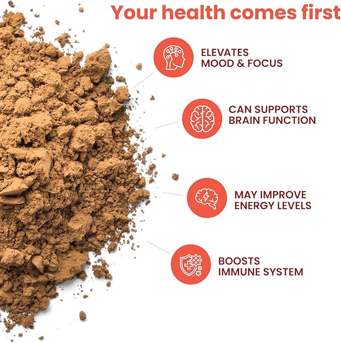 Organic Mushroom Powder Blend - 4-in-1 Reishi Lion’s Mane Cordyceps and Chaga Mushroom Supplement Extract Complex Mushroom Blend Powder for Immune Boost &amp Brain Support Add to Coffee Tea or W