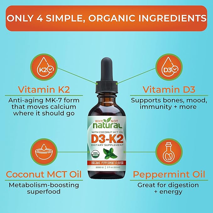 Why Not Natural Liquid Collagen and Vitamin D3 K2 Drops