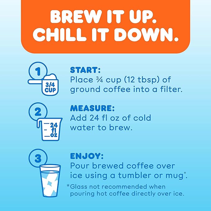 Dunkin' Cold Ground Coffee 10 Ounce (Pack of 6)