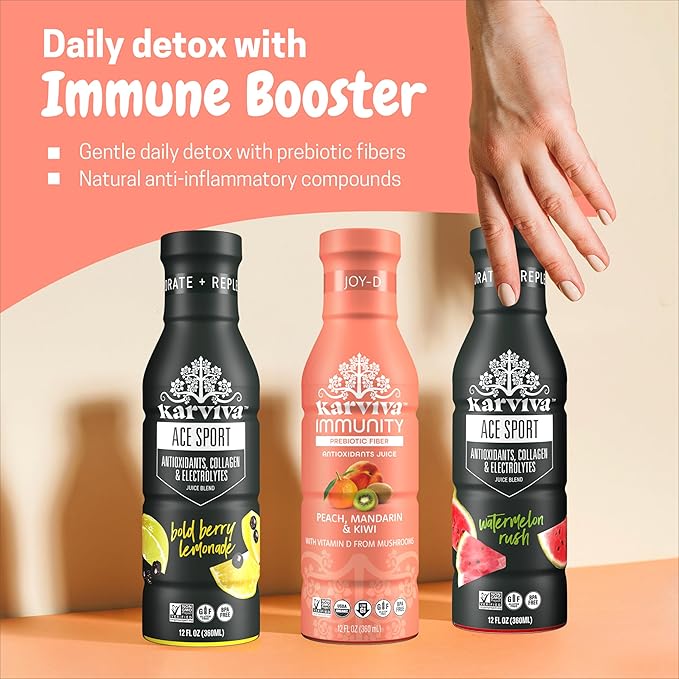 Organic Juice Cleanse Detox Reset Bundle – Anicent Metabolism Booster &amp Weight Control Sprout Juices with Marine Collagen Skin Glow&ampImmunity Boost | Non-GMO BPA-Free 18 bottles