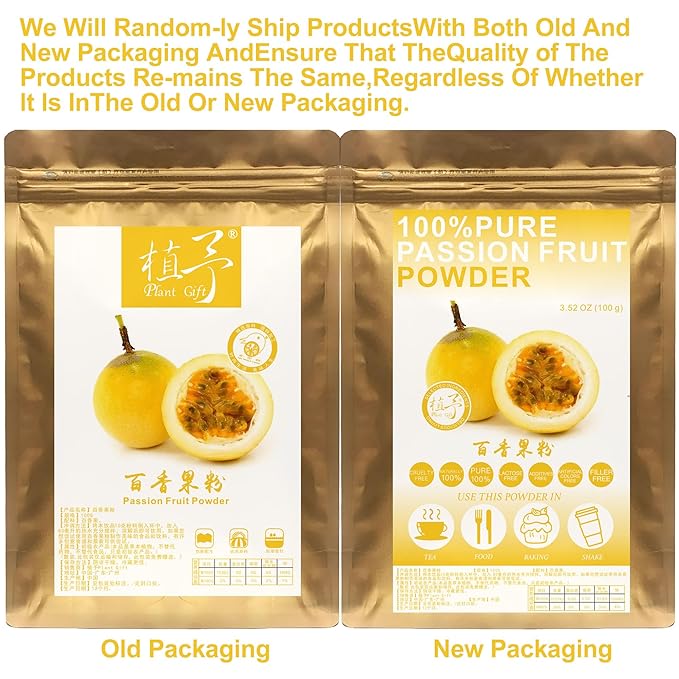 百香果粉Plant Gift 100% Pure Passion Fruit Powder 百香果 Natural Meal PowderNatural Passion Fruit Juice | No Fillers | Non GMO | 100G