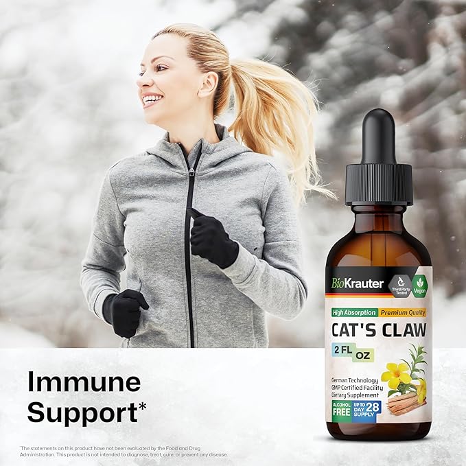 BIO KRAUTER Lemon Balm Tincture 2 Fl. Oz. &amp Cat's Claw Tincture 2 Fl. Oz.