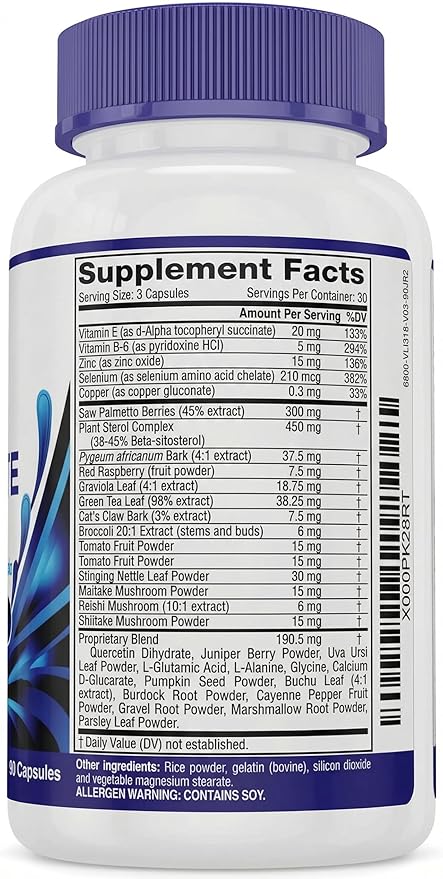 ULTALIFE Advanced Saw Palmetto Prostate Supplement for Men with Beta Sitosterol Promotes Urinary Comfort Sleep Quality &amp Prostate Health 90 Capsules