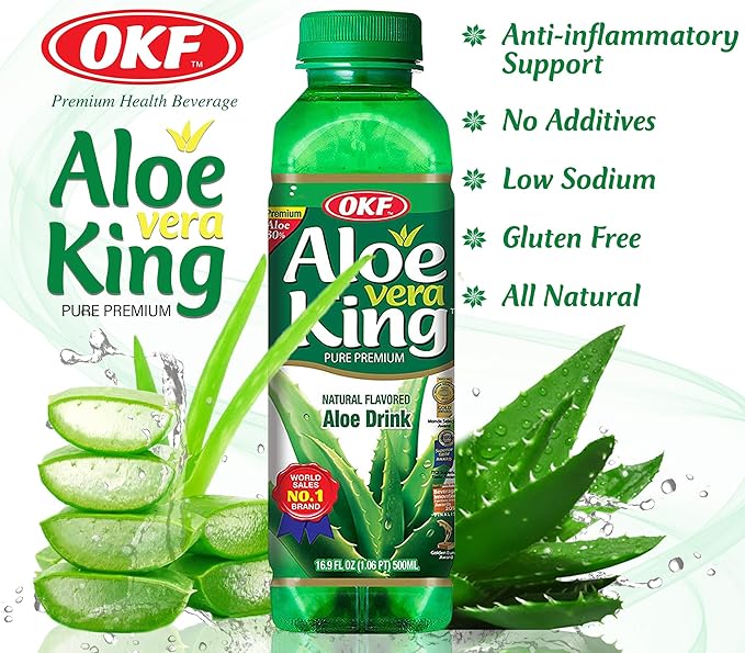 OFK Aloe Vera King Aloe Vera Drink Original 16.9 Oz (Pack of 6)