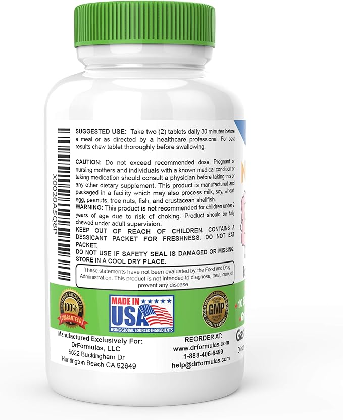 DrFormulas Chewable Probiotics for Kids &amp Adults | for Oral Dental Health Bad Breath &amp Better Digestion 20 Multi Strain - S boulardii Lactobacillus plantarum and Bifidobacterium infantis 6