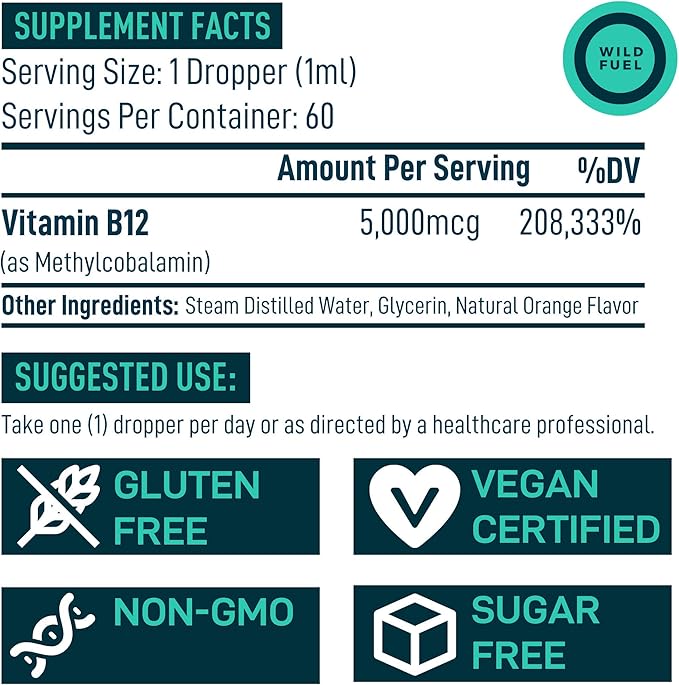 WILD FUEL Liquid B12 Keto Gummies and Liquid Collagen with Biotin Bundle
