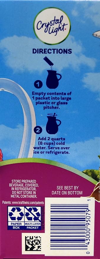 Crystal Light Raspberry Iced Tea Drink Mix 12-Quart 1.6-Ounce Canister (Pack Of 7)