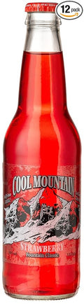 Cool Mountain STRAWBERRY SODA - From Chief Long Neck's Personal Strawberry Patch 12-Ounce Glass Bottle (Pack of 12)