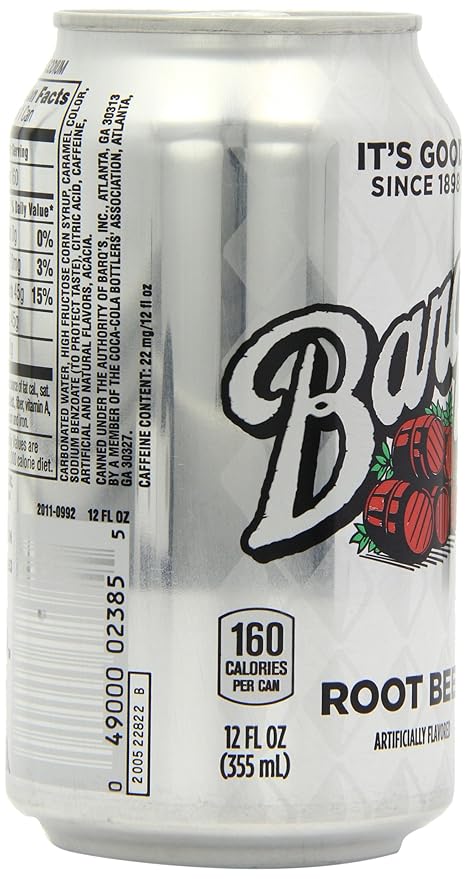 Barq's Root Beer 12 Oz. Cans Case of 24